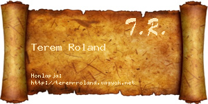 Terem Roland névjegykártya